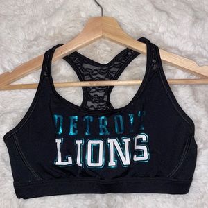 PINK Detroit lions sports bra